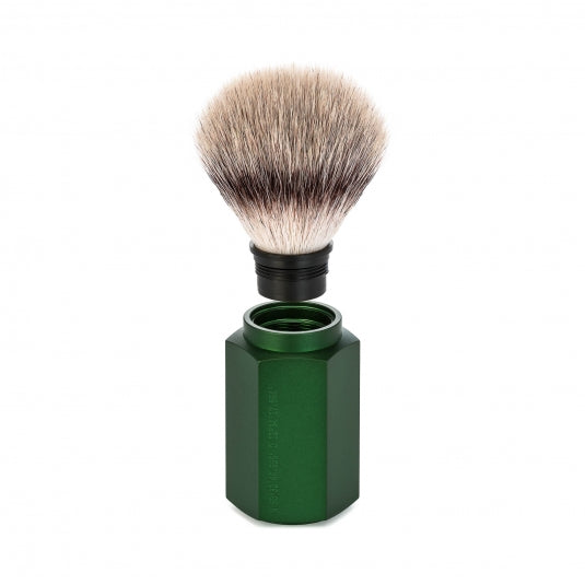 Muhle Hexagon Safety Razor & Synthetic Silvertip Shaving Set Forest